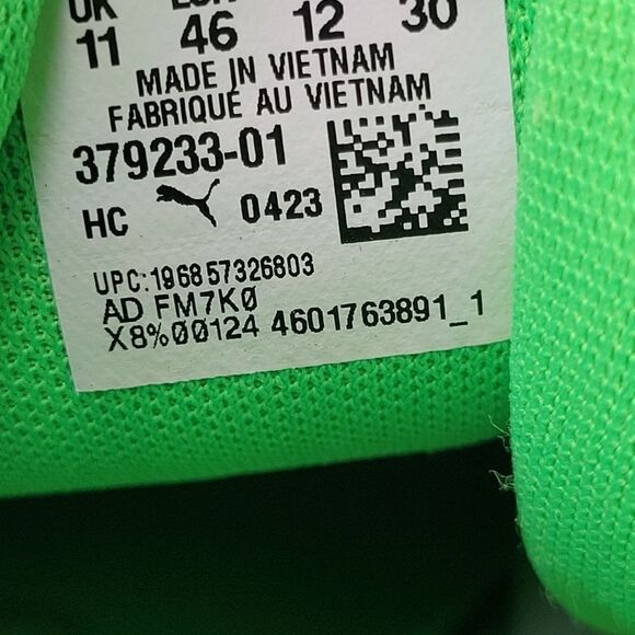 PUMA LAMELO MB.03 La France Mens Size 12 Green/Yellow 379233-01 basketball Shoes - Picture 8 of 12